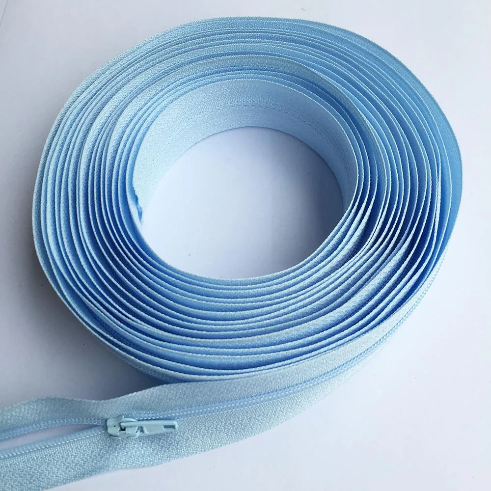 Versatile Nylon Zipper Rolls with Auto-Lock Sliders for Tailor Sewing Accessories