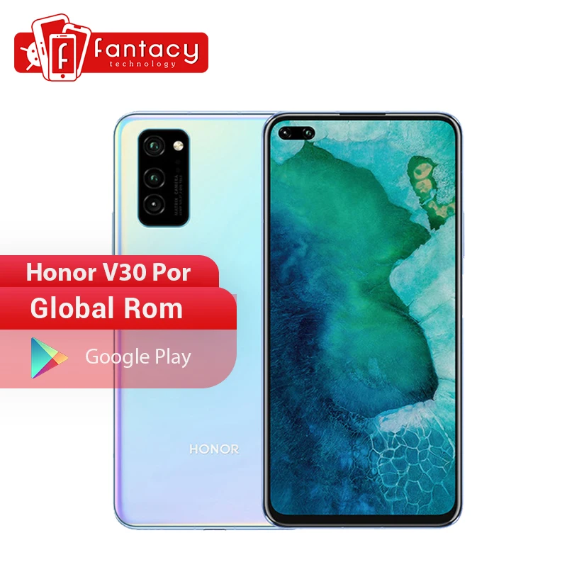 

Honor V30 Pro 5G Smartphone Kirin 990 Octa Core 40MP Triple Cam 16Core GPU 40W SuperCharge Mobile Phone Android 10 Google Play