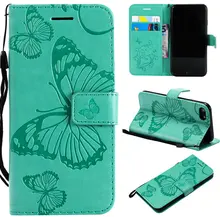 Кожаные чехлы с бабочкой для Apple iPhone 11 Pro Max 5 5S SE 6 6S 7 8 Plus XR X XS Max откидные чехлы с подставкой DP06F