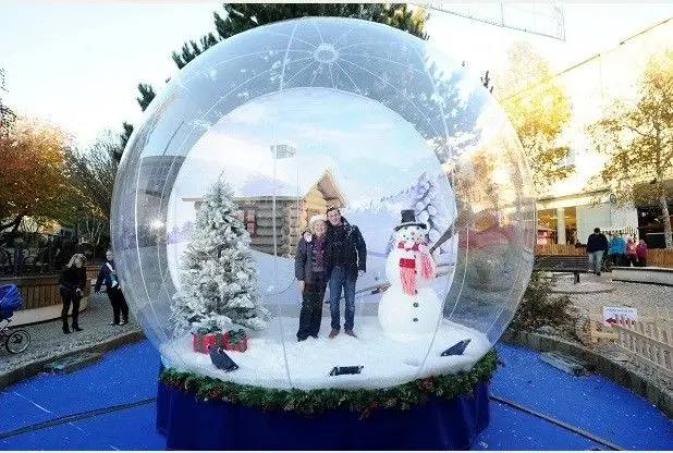 Низкая цена фотобудка с изображением снежного шара для продажи надувной