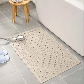 

Bath Mat Foot Massage Washable Floor Suction Cups Bathtub Pad Home Anti Mould Bathroom Accessory Non Slip Toilet PVC Drain Holes