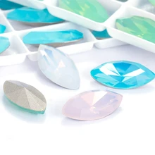 

Astrobox Navette Crystal Rhinestones Glass Beads Stones Rhinestone Appliques For Wedding Dress Clothing DIY Jewelry