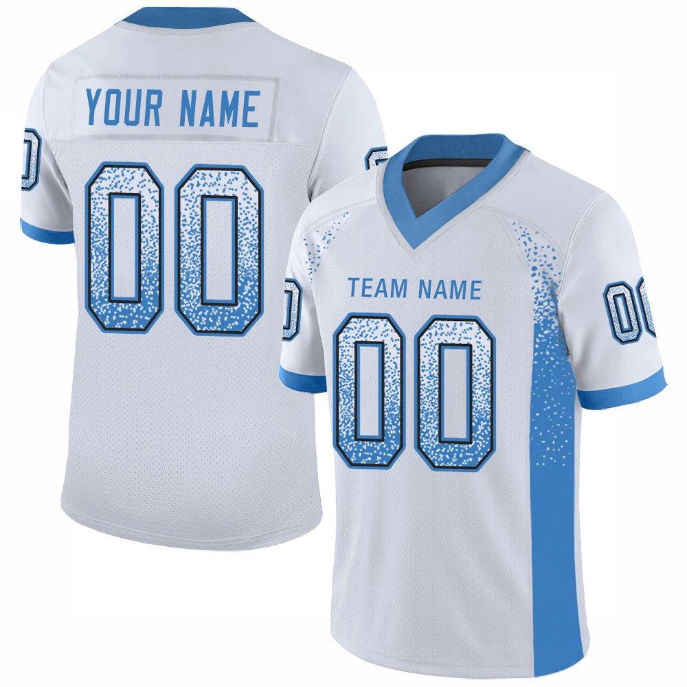 Football Jersey Sew Team Name/Number Own Design Breathable Mesh Cool Soft V-neck Shirts for Male/Lady/Child Any Color