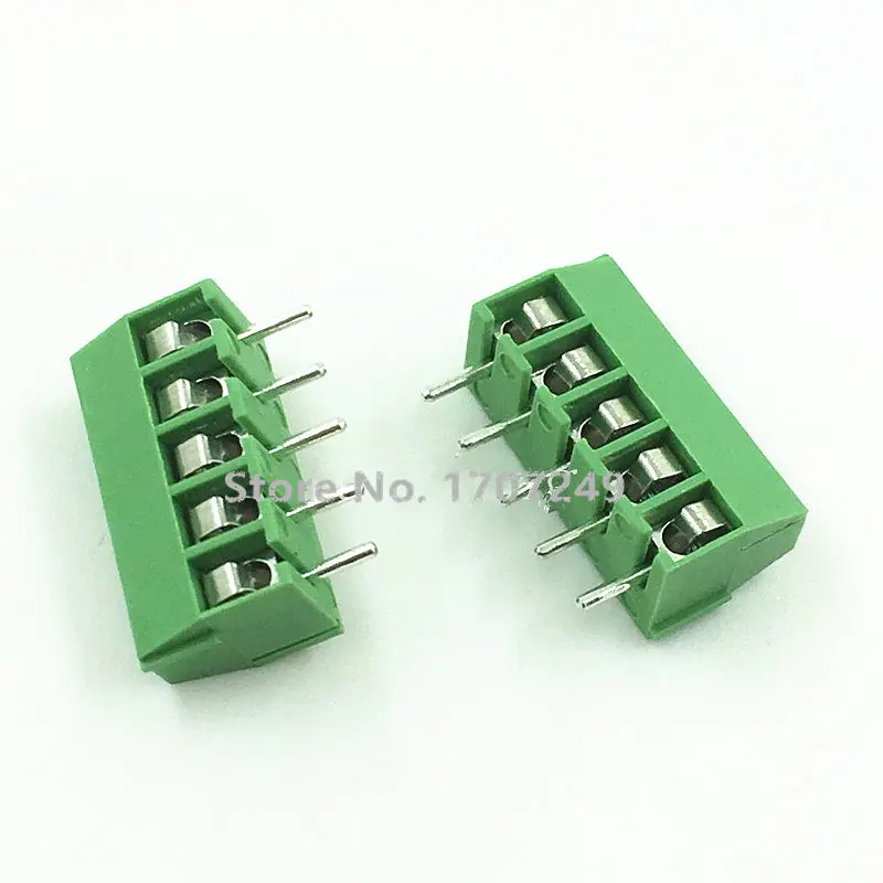10pcs/lot KF350-3.5 2P-6Pin Terminal 300V 10A KF350 3.5mm 2Pin-6Pin Straight Pin PCB Screw Terminal Block Connector 24-18AWG — view 5