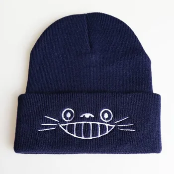 

Embroidery Cartoon Cat Women Winter Hat Outdoor Sports Female Knitted Skullies Beanie Streetwear Hiphop Earflap Warm Ski Cap