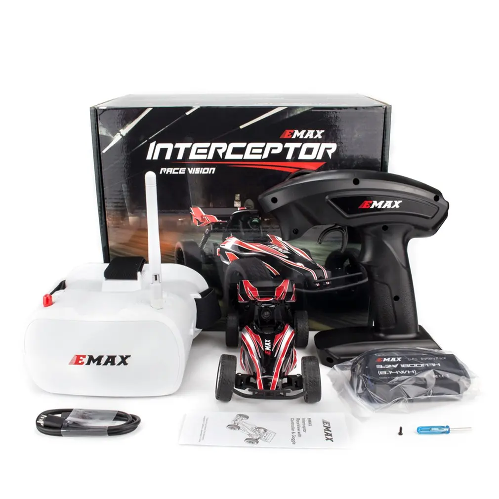 EMAX EAT03 2,4G Электрический FPV RC автомобиль с очками для перехватчика полный пропорциональный контроль BNR/RTR модель автомобиля пульт дистанционного управления Лер