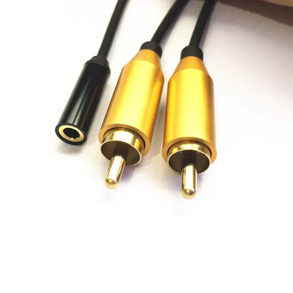 Аудиокабель RCA 3 5 мм кабель для видеоплеера 2 aux аудиоадаптер Aux iPhone DVD-плееров ТВ