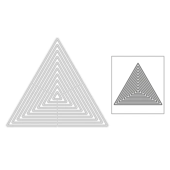 

2020 New Hot Pyramid Corner Background Nesting Layered Metal Cutting Dies and For Die Scrapbooking Foil Cut Crafts No Stamps