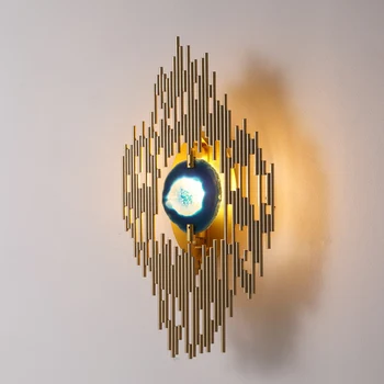 

Modern Minimalist Glass crystal LED Wall lamp Gold Indoor Living Room Bedroom Bedside Wall Lights Porch Sconce Lampe Luminaria