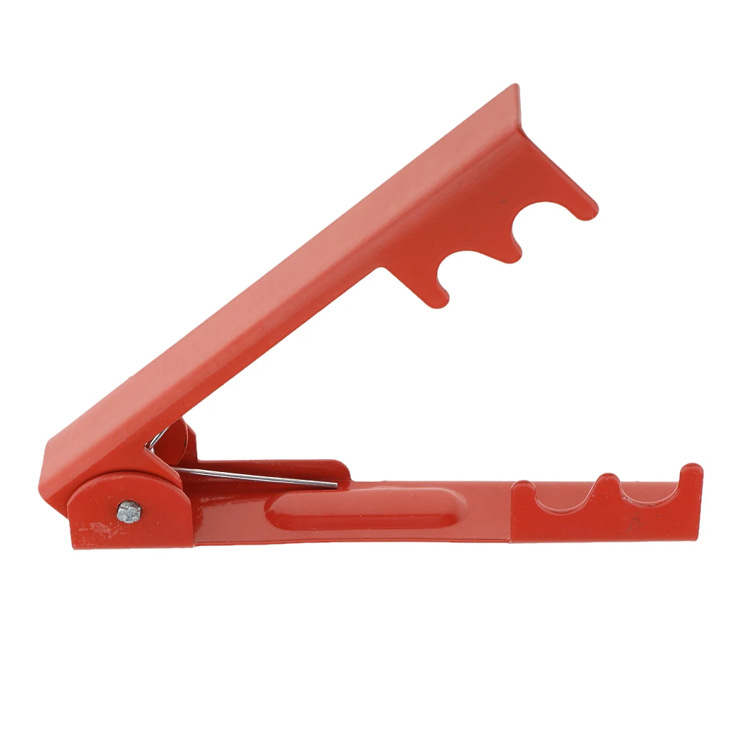 Red Metal Rose Thorn Stem Foliage Stripper Tool with Spring Thorn Remover