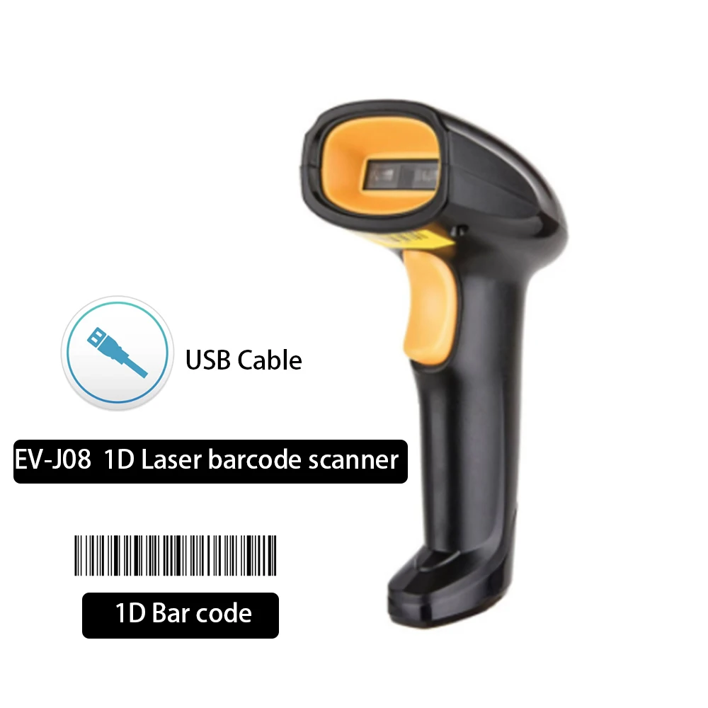 Evawgib Ev-J08 Più Economico Scanner Di Codici A Barre Laser 1D Ad Alto Costo