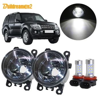 

Buildreamen2 For Mitsubishi Pajero IV Van V80 V90 Box 2007-2012 Car H11 Fog Light Kit Lampshade + Bulb Daytime Running Light 12V