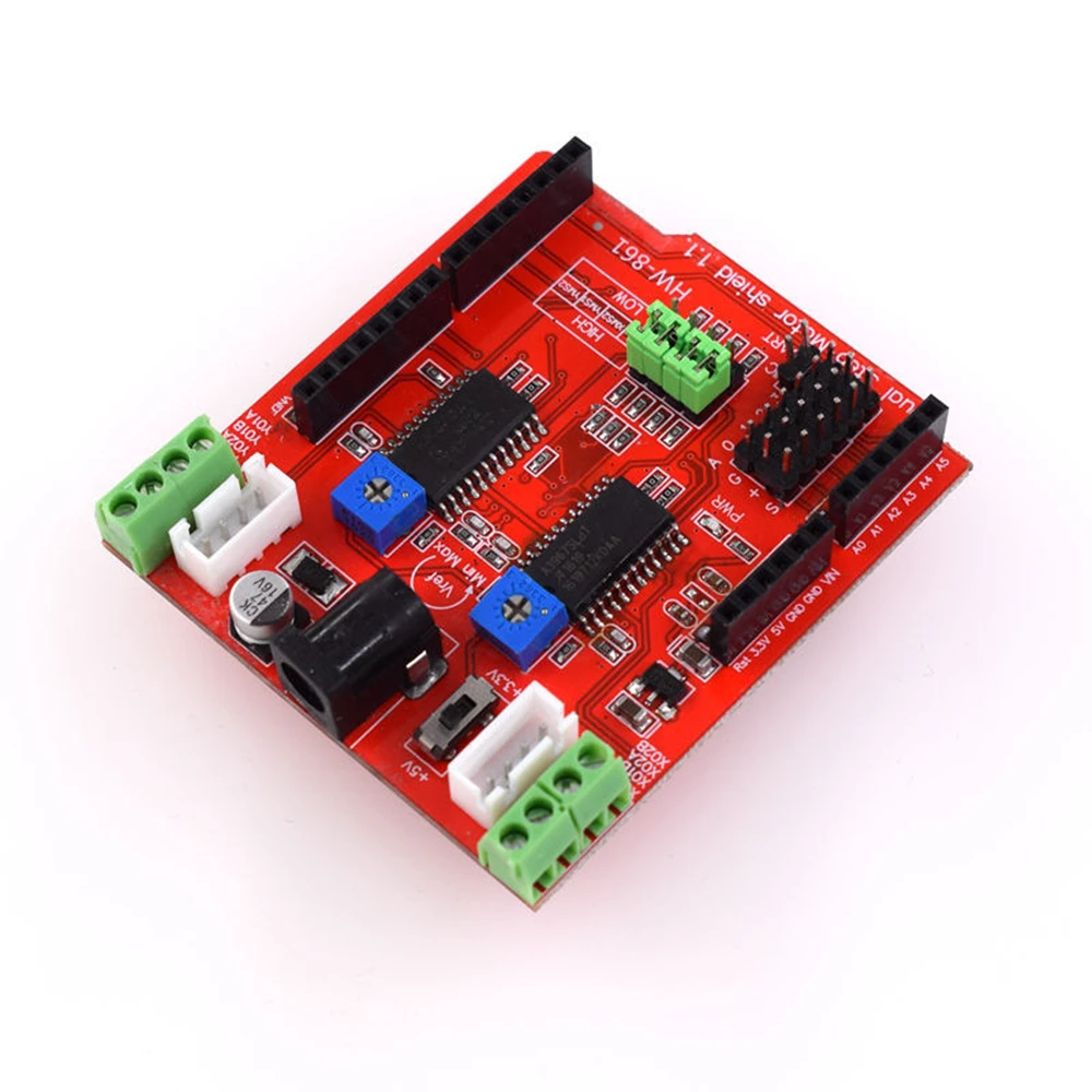 

A3967 Dual Stepper Motor Driver Shield Module two-channel IO PWM CNC 3.3V 5V