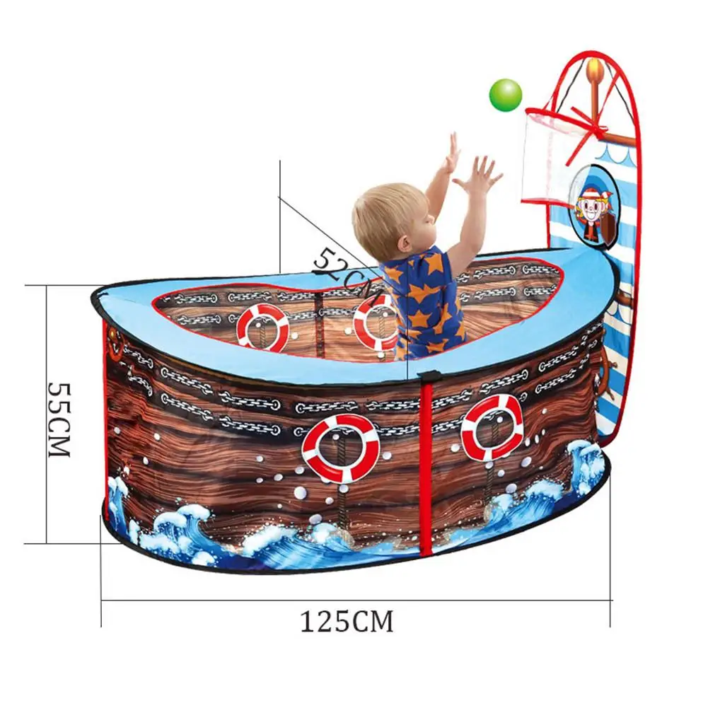  Ocean Ball Pool Cartoon Pirate Pattern Playpen Indoor Outdoor Game House Ball Pits with Basket Baby