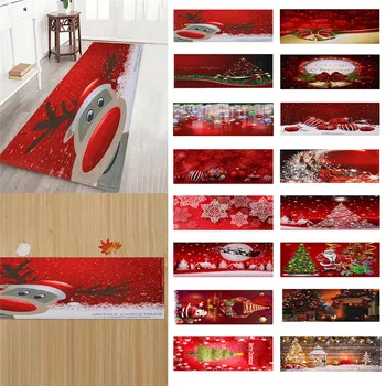 

Merry Christmas Door Mat Rug Welcome Doormats Indoor Home Carpets Decor Christmas Ornaments Party New Year 60*180cm