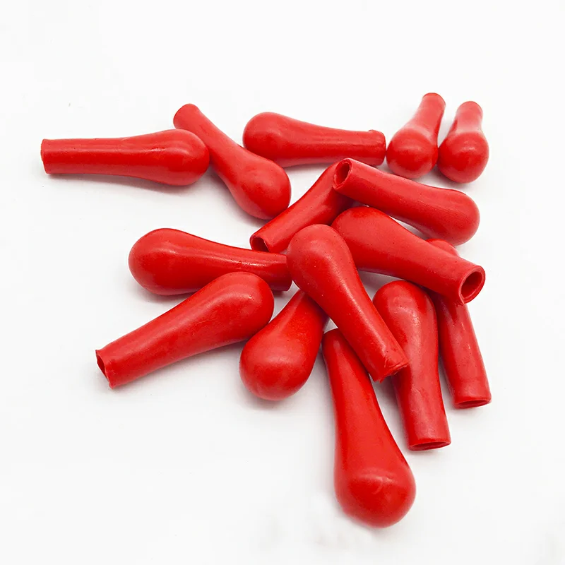 50 Tappi Contagocce In Gomma Rossi - Per Pipette, Con Graduazione | Per Laboratorio O Hobby - Foto 8