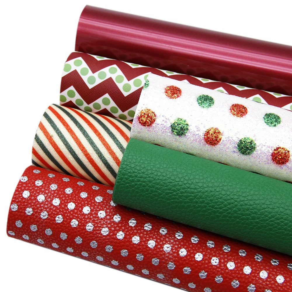 

Christmas 6Pieces/set 20*34cm Multi-material Synthetic Leather Patchwork Hair Bow Handbag Phone Case DIY,1Yc8040