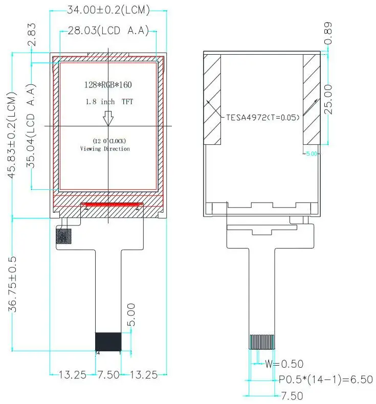 1,8 дюймов HD 128x160 TFT ЖК-панель дисплей экран ST7735 14Pin No Touch SPI Серийный 4 провода штекер типа нужно соединить