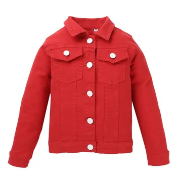 

Autumn Winter Casual Fashion Baby Coat Solid Color Long Sleeve Jacket Kids Denim Outerwear 1pcs