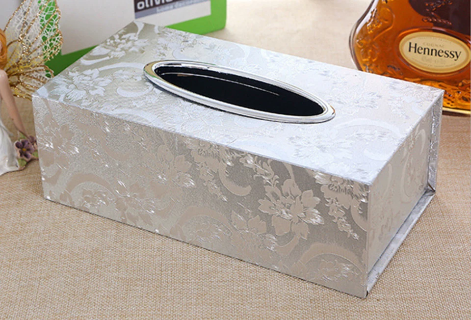 Кожаная Автомобильная домашняя Прямоугольная форма коробка для салфеток элегантная Съемная модная домашняя гостиная стол держатель для салфеток