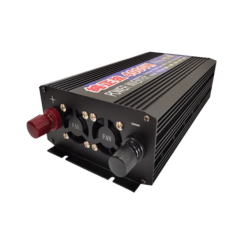 새로운 순수 정현파 인버터 2000W 3000W 4000W 파워 태양광 자동차 인버터 LED 디스플레이 포함 DC 12V 24V에서 AC 220V 전압 변환기