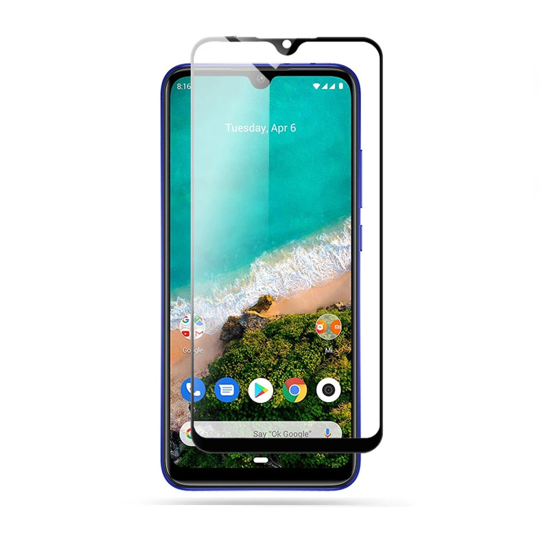 С уровнем твердости 9H закаленное Стекло для Xiaomi Mi A3 A1 A2 Lite Экран протектор 5X 6X CC9E CC9