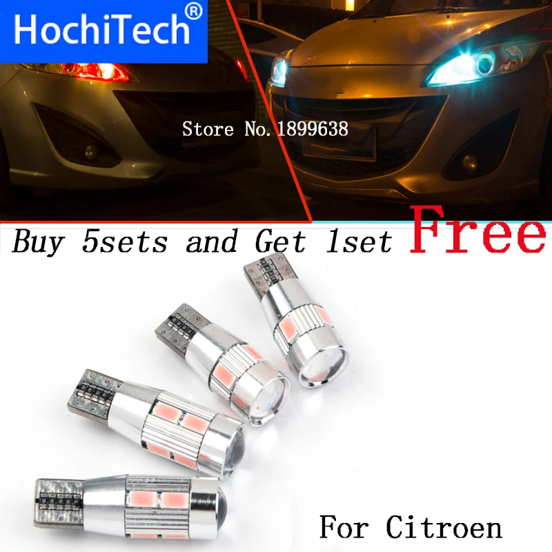 1pc safe No error T10 light 194 W5W high brightness LED Canbus For Citroen ZX C2 C5 Elysee Picasso Triomphe | Автомобили и