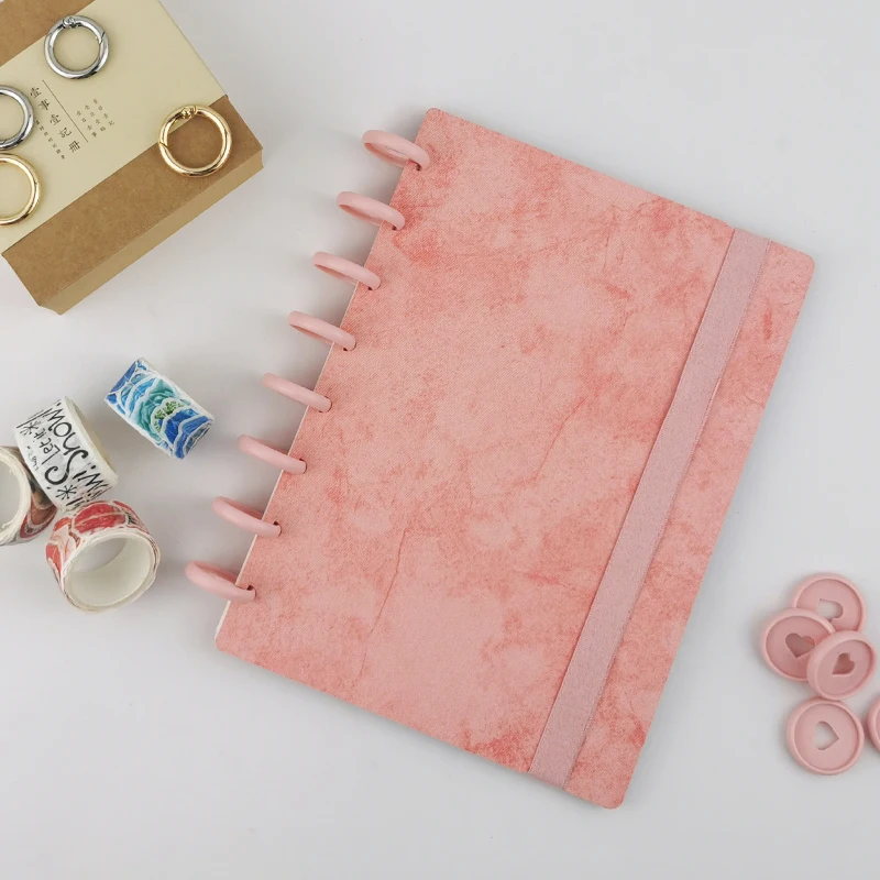 

Блокнот А5 с отверстием в форме гриба, простой студенческий блокнот формата А5 с свободными листами, рабочая книга, минуты, офисные принадлежности, 1 шт.