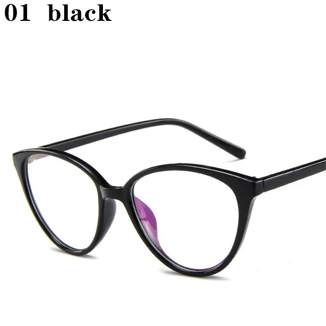 Роскошный дизайн оправа для очков в стиле кошачьи глаза прозрачные линзы женские Брендовые очки Оптическая оправа близорукость nerd черная красная оправа для очков - Цвет оправы: 1