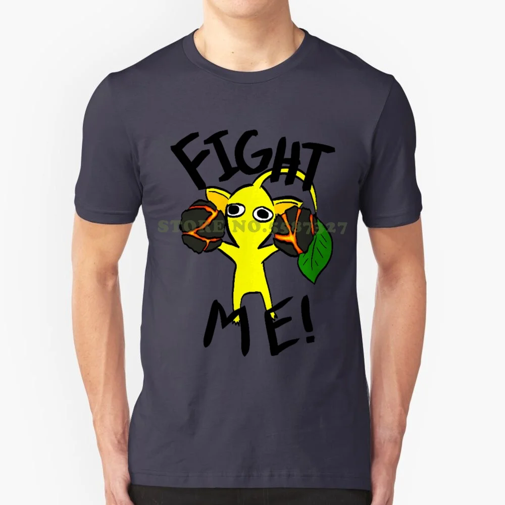 Fight Me! (Giallo Pikmin) Grafica Personalizzata Divertente Vendita Calda Tshirt Pikmin Pikmin 2 Pikmin 3 Giallo Pikmin Fight Me