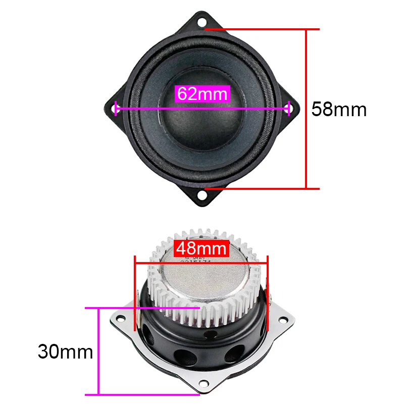 GHXAMP 2 Inch Neodymium Portable Speaker 6Ohm 15W Full Range Speaker Unit Paper Cone Cloth Edge With Heat Sink Audio Driver Diy GHXAMP 2 Inch Neodymium Portable Speaker 6Ohm 15W Full Range Speaker Unit Paper Cone Cloth Edge With Heat Sink Audio Driver Diy