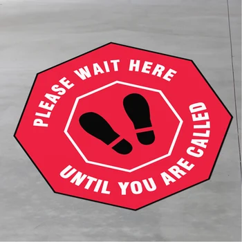 

4Pcs Social Distancing Stickers For Shop Floor Decals Self Ahesive Social Distancing Stickers Distance Signal Sticker