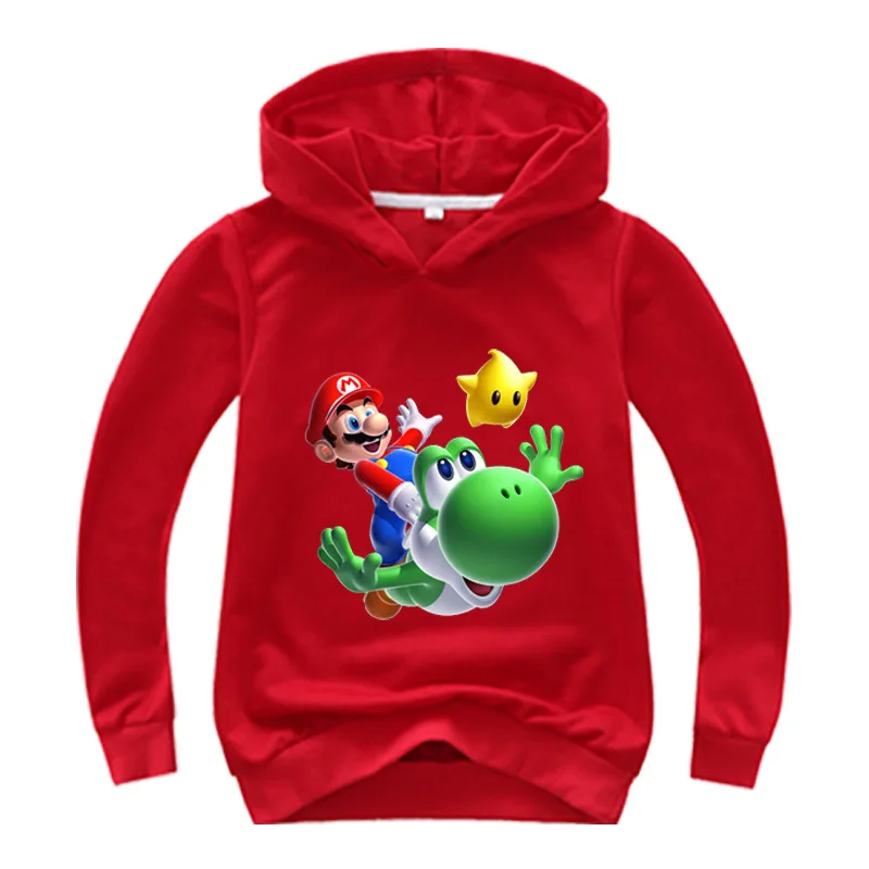 E Одежда для детей; толстовка с принтом «Super Mario Bros»; маскарадные костюмы для мальчиков и девочек; толстовки с длинными рукавами; футболка; одежда с капюшоном - Цвет: E