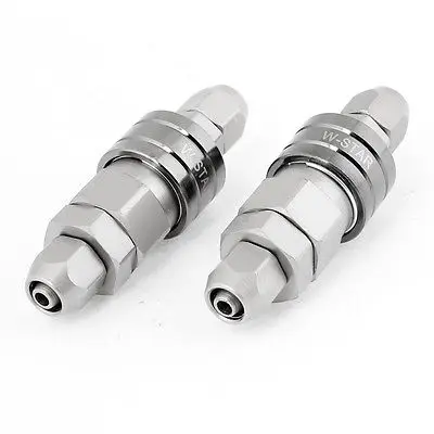 

2 Pcs Silver Tone Pneumatic SP-20 Quick Coupler Connector