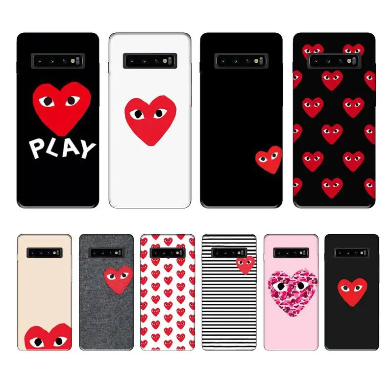 BaweiTE модный тренд CDG PLAY роскошный брендовый чехол чехлы для samsung galaxy S8 S9 S10e S20 PLUS J6
