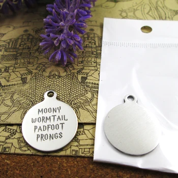 

10pcs--"moony wormtail padfoot prongs"stainless steel charms more style for choosing DIY Charms pendants for necklace
