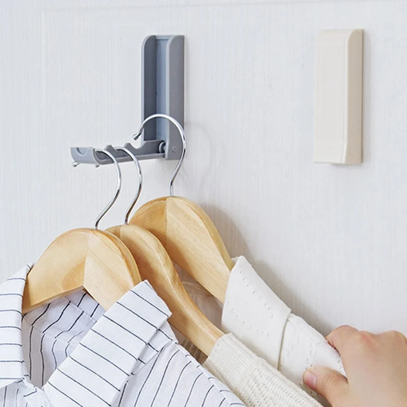

Foldable Sticky wall hanging Hook Folding Self Adhesive Towel Clothes Hanger Hooks Rotating Space Saving Racks