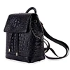 New Real Cowhide Crocodile Pattern Women Backpack Fashion Women Genuine Leather Backpack Luxury Famous Brand Female Bag 4