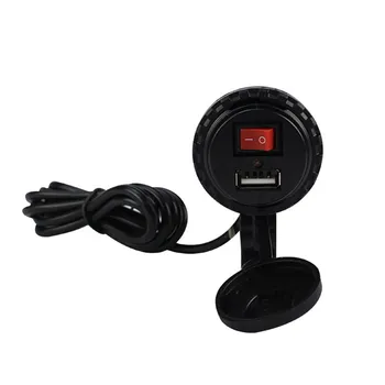 

TiOODRE 12V/24V USB Motorcycle Waterproof Switch Motorcycle Socket Motorbike Phone Charger Cigarette Lighter Adapter