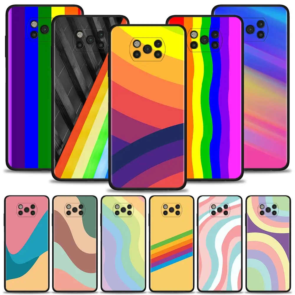 Чехол для Xiaomi Poco X3 NFC PRO F3 GT M4 M3 Pro 4G/5G Mi 11T 10T 5G 11 Note 10 Lite Civi цветная Радужная жидкость |