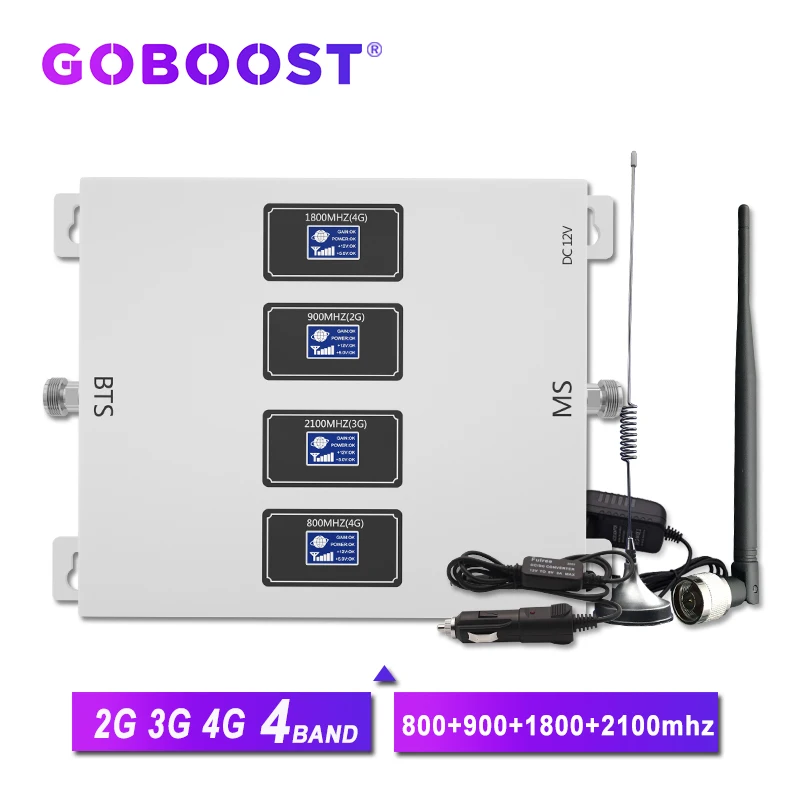 GOBOOST Four band signal booster 4G LTE 800 DCS