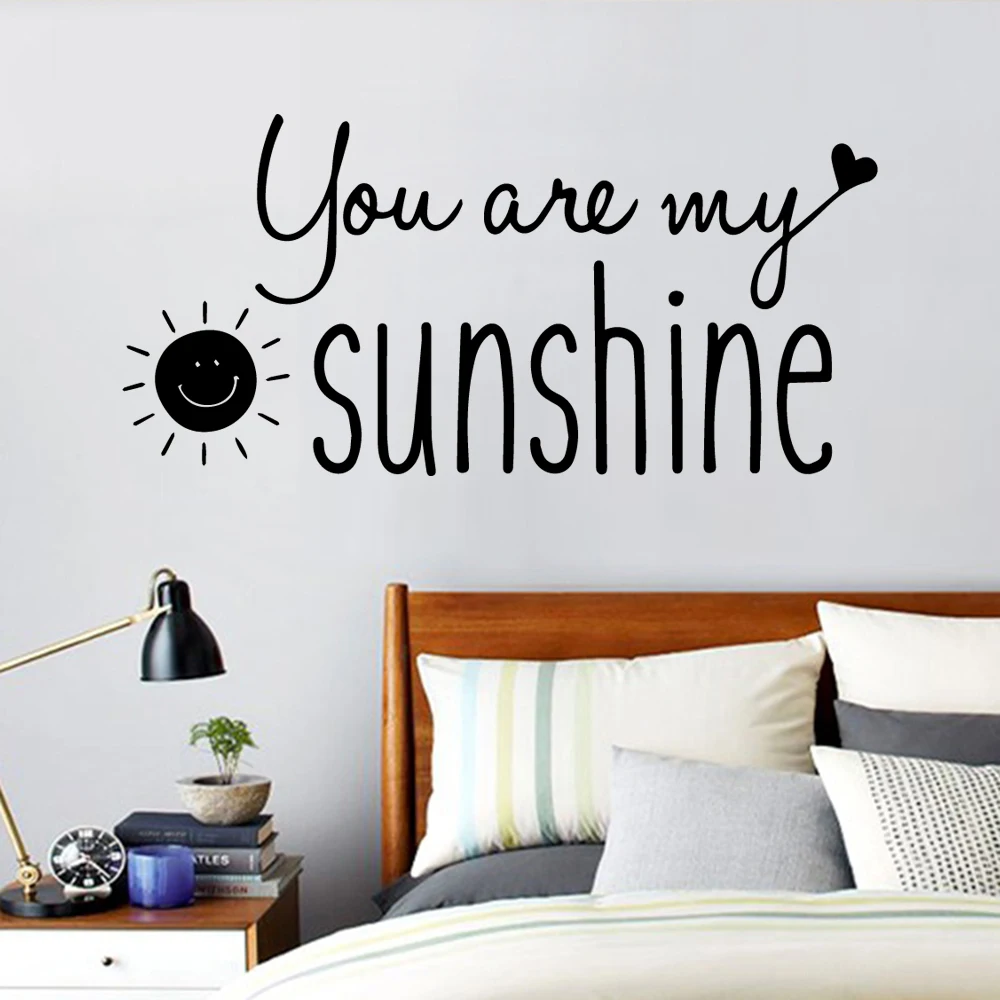 Cute Sunshine Waterproof Wall Sticker For Kids Room Bedrooms Wall Art