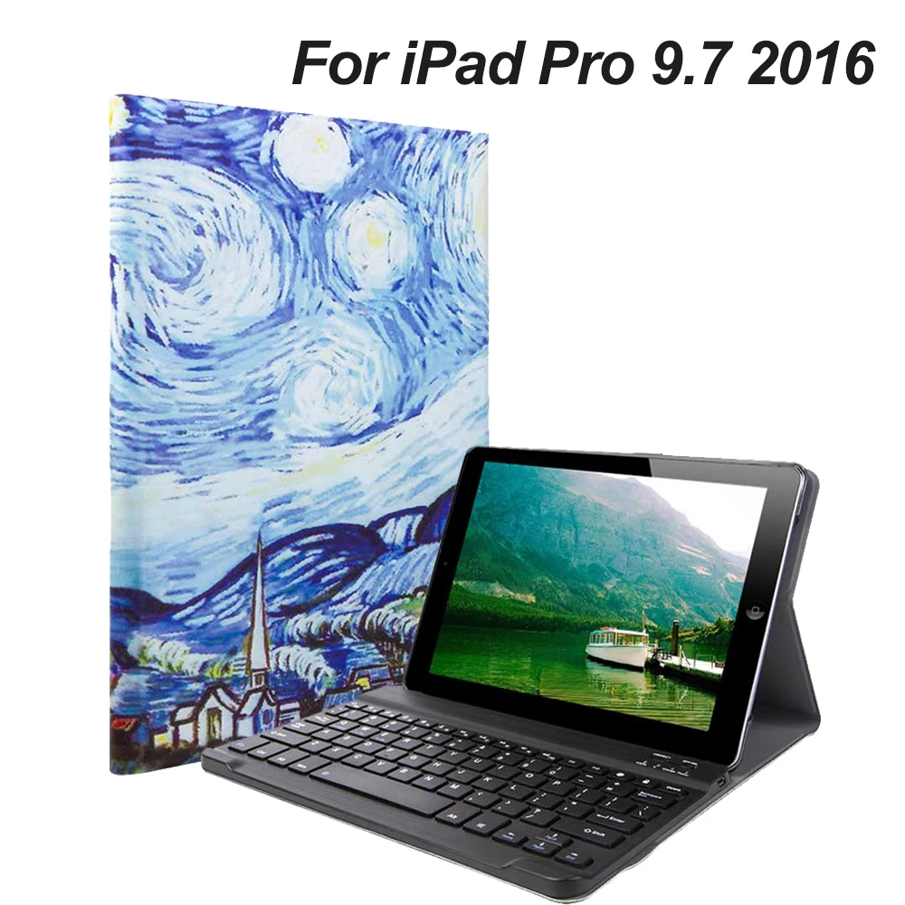 Чехол для планшета с клавиатурой для iPad 9,7 Air 2 с принтом из искусственной кожи, беспроводной Чехол для клавиатуры для iPad Pro 9,7, противоударный чехол - Цвет: Comic pro 9.7