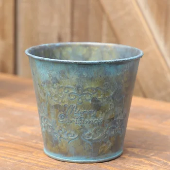 

small vintage rustic home decor flower planter pot