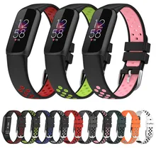

Silicone Wristband Replacement Watreproof-Strap Wrist Soft Sports Band Bracelets Compatible with Fitbit-Luxe Smart Watch