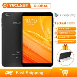 Teclast P80X 8 дюймов 4G планшет Android 9,0 SC9863A IMG GX6250 Восьмиядерный 1,6 ГГц 2 Гб ОЗУ 16 Гб ПЗУ планшет с двойной камерой