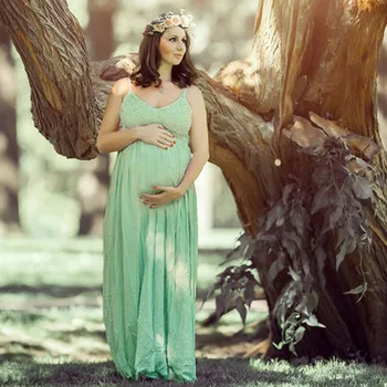 

vetement femme 2020 Women Maternity dress Pregnants Photography Prop Sling Sleeveless Prom Gown Long Dress for photo shoot