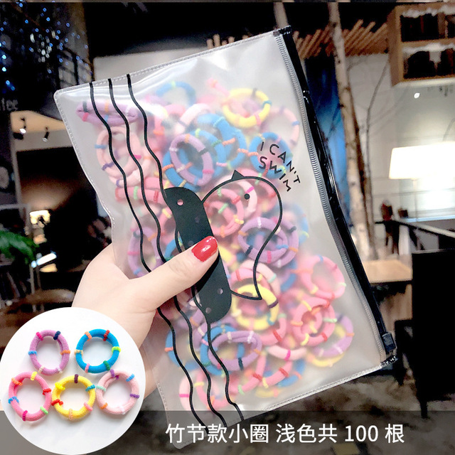 Girls Colorful Nylon Small Elastic Hair Bands Children Ponytail Holder Rubber Band Headband Kids Hair Accessories