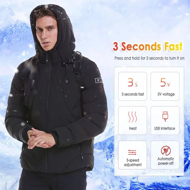 Мужской женский жилет с подогревом для улицы пальто USB электрическим