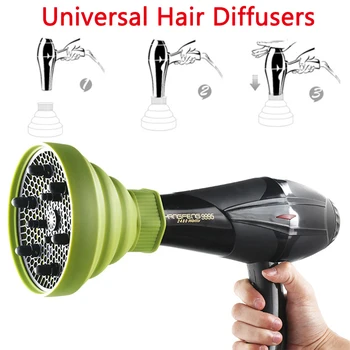 

Universal High Temperature Resistant Silicone Telescopic Wind Hood Curly Folding Hood Hair Salon Styling Tools